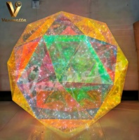 Boule Lumineuse LED Colorée, Accessoires de Décoration Créatifs, Lumières Suspendues Extérieures pour Noël, Paysage, Centres Commerciaux, Atriums en PVC