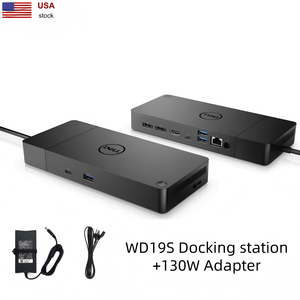 Base de Conexión <span class=keywords><strong>Dell</strong></span> <span class=keywords><strong>WD19S</strong></span> 130W al por Mayor con Cargador USB-C, Doble Salida HDMI 4K para Portátiles <span class=keywords><strong>Dell</strong></span> Precision, Stock Local en EE. UU. - Product Image 1