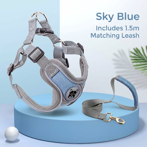 1. Elite Silver Silk Reflective Dog <b>Harness</b> Soft Cationic Fabric <b>No</b>-<b>Pull</b> Vest Breathable Step-in Reflective for Puppies - Product Image 3