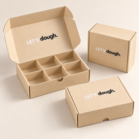 Boîte d'emballage de boulangerie personnalisée, boîte cadeau pour biscuits avec compartiments en papier pour biscuits, pâtisseries et desserts