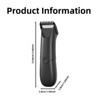 Tondeuse Électrique Rechargeable pour Poils Corporels Masculins avec 4 Guides de Coupe – Rasage Lisse pour Jambes, Poitrine, Aisselles – Utilisation en Camping-Car, Voiture, Maison