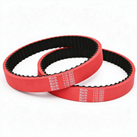 Courroie de distribution T10 270L avec revêtement en caoutchouc rouge 6 mm pour machine d'emballage de films