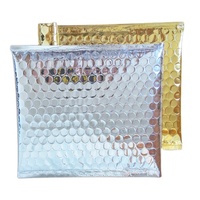 Bolsas de plástico para correo de burbujas autoadhesivas, de papel metálico sobre acolchado, muestra gratis, bolsa de burbujas recubierta de aluminio para mensajería