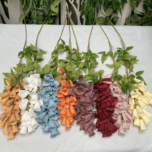 Flores colgantes artificiales de seda de alta calidad <span class=keywords><strong>Campanula</strong></span> BellFlowers para decoración del hogar - Product Image 1