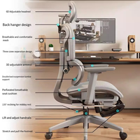 Chaise de bureau ergonomique en maille avec appui-tête 3D pour la vente en gros