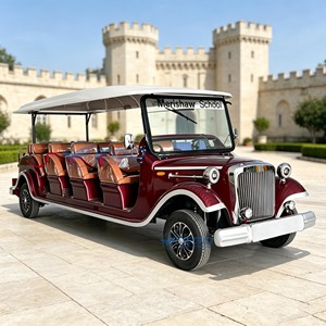 Factory Custom Maroon 4 Plus 1 <b>Rows</b> Electric Vintage Classic Car Battery Driven High Performance Sightseeing Tour Vehicle Wholes - Product Image 1