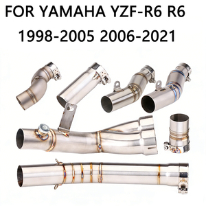Tubo Intermedio Modificado Compatible con <span class=keywords><strong>Yamaha</strong></span> <span class=keywords><strong>YAMAHA</strong></span> <span class=keywords><strong>R6</strong></span>, para Conectar con Tubo de Escape de 51 mm, Años 98-05 06-21 - Product Image 1