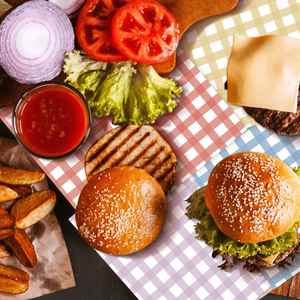 Custom Printed Logo Biodegradable Oil Proof Food Grade Plastic Coated Wrapping Greaseproof Hamburger Packaging Paper - Product Image 4