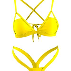 Fabricante de Bikinis de Marca de Diseño de Lujo OEM, Trajes de Baño Halter para Mujer, Bikini Brasileño Extremo con Tanga Triangular - Product Image 2