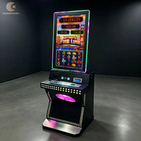 Machines de jeu vidéo à écran tactile vertical incurvé plat de 43 pouces avec cabinet de jeu à écran supérieur