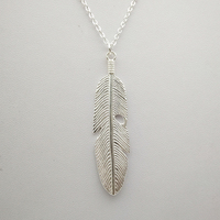Collier long pour femmes, chaîne longue pour pull, bijoux fantaisie, collier en plumes plaqué or pour femmes