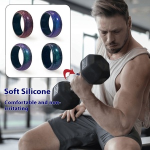 Bague en silicone SiR caméléon incurvée bague de mode sportive européenne et américaine directe du fabricant largeur 8.7MM - Product Image 2