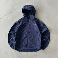 Maßgefertigte Nylon-Leichtgewicht-Windjacke mit Kapuze und Stickerei-Logo, Reißverschluss-Jacke, Leichte Outdoor-Wasserdichte Windbreaker-Jacke
