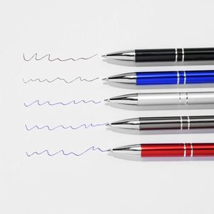 Stylo bille publicitaire en métal rouge avec logo personnalisé imprimé pour la promotion - Product Image 6