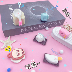 Jouet anti-stress mignon en TPR, ustensiles de cuisine (bouilloire, couteau, grille-pain), jouet sensoriel Kawaii en forme de visage, jouet souple de décompression - Product Image 2