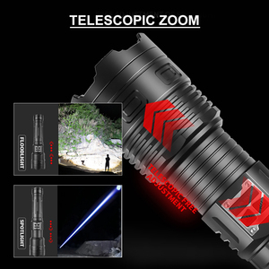 50W + COB Led zoom mạnh mẽ Torch ánh sáng hợp kim nhôm Zoomable ngoài trời công suất cao dài khoảng cách có thể sạc lại đèn pin - Product Image 2