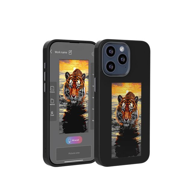 GSC Upgraded Version Ink Screen NFC Smart Phone Case Compatible With Phone 15 PRO Max