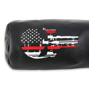Hochwertige PU-Leder Golf Kopf bedeckung Custom Logo Stickerei/Druck Lauf abdeckung für Fahrer und Holz Golf - Product Image 4