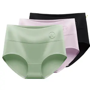 Graphene Antibacterial Crotch Women's Underwear Mid Waist Large Size Shapewear High Quality Women Panties