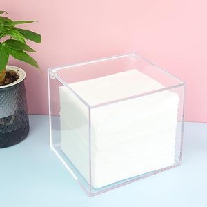 Sang Trọng Acrylic Lưu Trữ Hộp Bản Lề Nắp Thuận Tiện Dùng Một Lần Nhựa Cho Bao Bì Thực Phẩm Kẹo Sô Cô La Tráng Miệng Vuông - Product Image 5