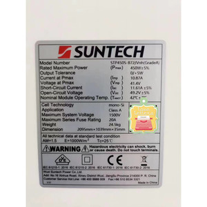 แผงโซลาร์เซลล์แบบโมโนคริสตัลไลน์เกรด A ขนาด 445 วัตต์ แบบฮาล์ฟเซลล์ 182 มม. x 182 มม. สำหรับการผลิตพลังงานภายในบ้าน - Product Image 3
