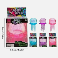 Jouets sensoriels anti-stress en forme de méduse à presser, squishy
