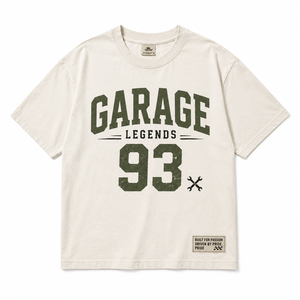 T-shirt OEM personnalisé Garage Legends Numéro 93, style vintage vieilli, culture automobile, manches courtes, vente en gros - Product Image 5
