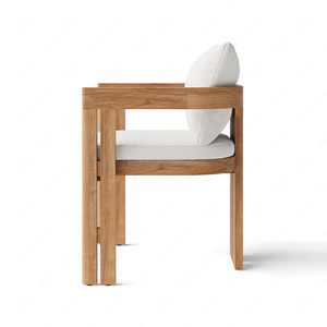Ensemble de salle à manger d'extérieur FERLY en teck pour 8 personnes avec fauteuils pour <span class=keywords><strong>terrasse</strong></span> et espace de réception dans <span class=keywords><strong>la</strong></span> cour - Product Image 6