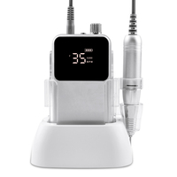 Nouvelle perceuse à ongles portable sans fil rechargeable 2027 Crazy avec moteur sans balais, 35 000 tr/min, faible bruit, prise US/UK
