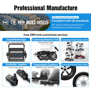 Fauteuil roulant pliable le plus léger pour personnes âgées, portable pour les voyages, avec moteur sans balais, frein électromagnétique, utilisation intérieure et extérieure pour personnes handicapées - Product Image 6