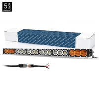 Barre lumineuse LED tout-terrain de 32,5 pouces, faisceau combiné, couleur ambre, 4x4, 24V, systèmes d'éclairage automobile