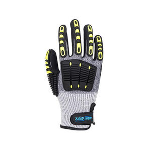 Gants de protection de sécurité industrielle EN388 personnalisés TPR Mechanic Sandy Nitrile enduit de latex, doublure en nylon anti-coupure et anti-impact - Product Image 2