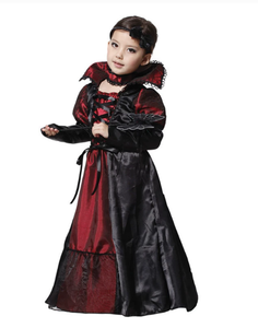 Wunderschöne Halloween Hexe Mädchen Satin Cosplay Maskerade Party Kleid G-0108 für Kinder <span class=keywords><strong>Prom</strong></span> Kleider - Product Image 4