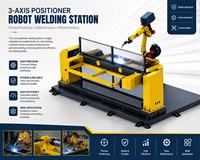 Station de soudage robotisée automatique à 3 axes avec positionneur |   Machine de soudage robotisée industrielle