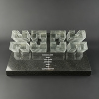 Modèle de cluster urbain de bureau Neelpure 187466 en cristal gravé au laser 3D pour récompense d'entreprise de développement immobilier
