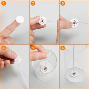 Tùy Chỉnh Nến Bấc Dán Chịu Nhiệt Vòng Tròn 15Mm 10Mm 20Mm DIY Bấc Dán Cuộn Cho Nến Trung Tâm Thiết Bị - Product Image 3