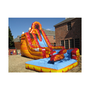 Tobogán Inflable con Piscina con Temática de Volcán, Tobogán Acuático Inflable para Adultos - Product Image 1