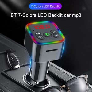 F10 Xe Bt 5.0 FM Transmitter TF Thẻ Đĩa Phát Lại 3.1A Kép USB Nhanh Chóng Sạc Handsfree MP3 Âm Nhạc Máy Nghe Nhạc 3 Trong 1 Sạc - Product Image 2