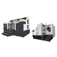 Centre d'usinage CNC horizontal robuste MH, broche à couple élevé BT50, fraiseuse Mitsubishi haute précision