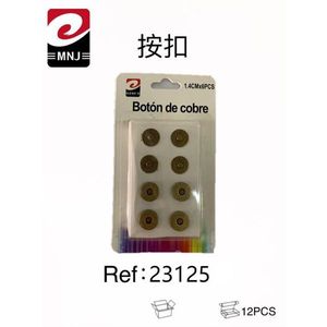 Copper Snap Fasteners 1.4Cm 6Pcs Pack For Clothing Accessories Ref23125 - Product Image 3