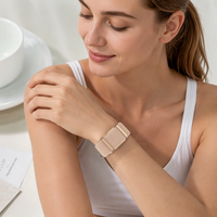 Bracelet intelligent sans écran Y25, moniteur de fréquence cardiaque et de température, étanche IP68, bracelet en nylon pour femmes, santé et sport