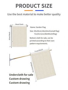Wholesale 12x18 Double-Sided Custom Garden <b>Flags</b> Weather-Resistant Polyester Cloth Digital Printing Insurance Decorations Blank - Product Image 4