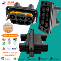 Connecteurs empilables IP67 2+10-80A/160A à courant élevé, mâle/femelle, pour applications industrielles/commerciales/domestiques, assemblage de câbles personnalisé