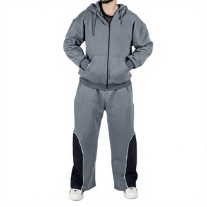 Chándal con Capucha Color Granate para Hombre, Cierre con Cordón, Transpirable, 100% Algodón, Color Sólido, Ropa Casual, Bolsillos Laterales, Detalles en Panel Negro - Product Image 6