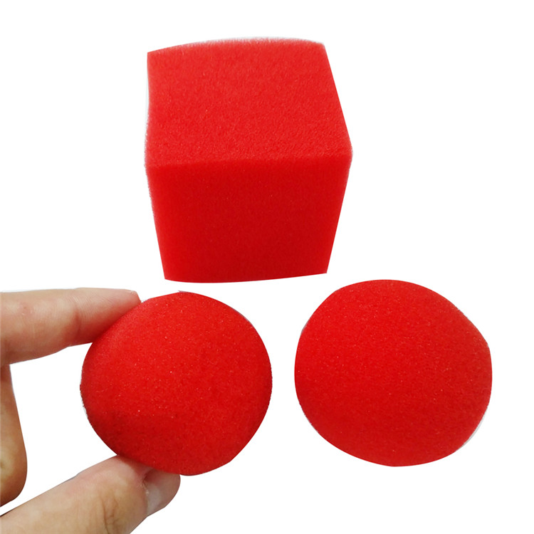 ZJKS Starter magic props red sponge ball to square magic ball tricks