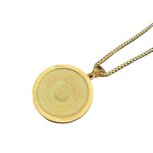 Collier pendentif couronne Hip Hop en acier inoxydable plaqué or avec strass, bijou de fête DZ066 - Product Image 5