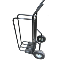 Support de rangement de bois de chauffage en métal, chariot de bricolage pour bois de chauffage avec roues, chariot pour l'intérieur et l'extérieur