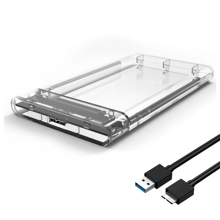 USB 3.0 để Sata 3 SSD trường hợp trong suốt đĩa cứng hộp 1TB 2TB USB 3.0 SSD HHD đĩa cứng trường hợp