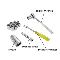 Ensemble d'outils à main de 40 pièces, ensemble d'outils de réparation automobile, boîte à outils mécaniques pour la maison, jeu de clés à douille de 1/4 et 3/8 pouces, kit de tournevis à cliquet