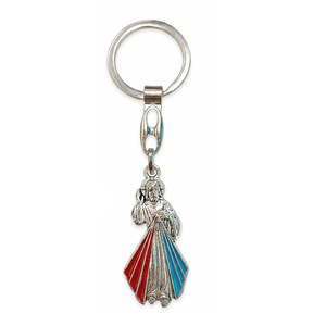 Llavero de Aleación con Colgante de San Miguel de Fátima, Joyería Religiosa, Forma Irregular, Metal Chapado en Aleación de Zinc - Product Image 1